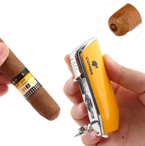 Briquet Cohiba Deluxe 3 Torches avec Poinçon à Cigare