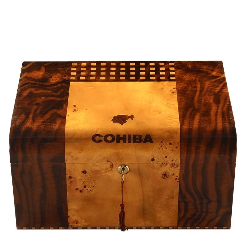 Cave à Cigares Cohiba Luxe Double Étage & Humidificateur