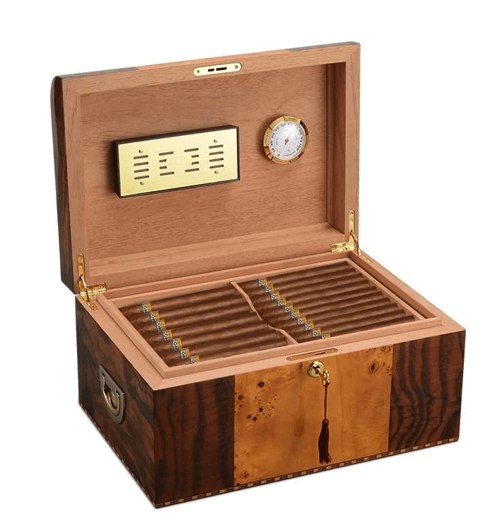 Cave à Cigares Cohiba Luxe Double Étage & Humidificateur