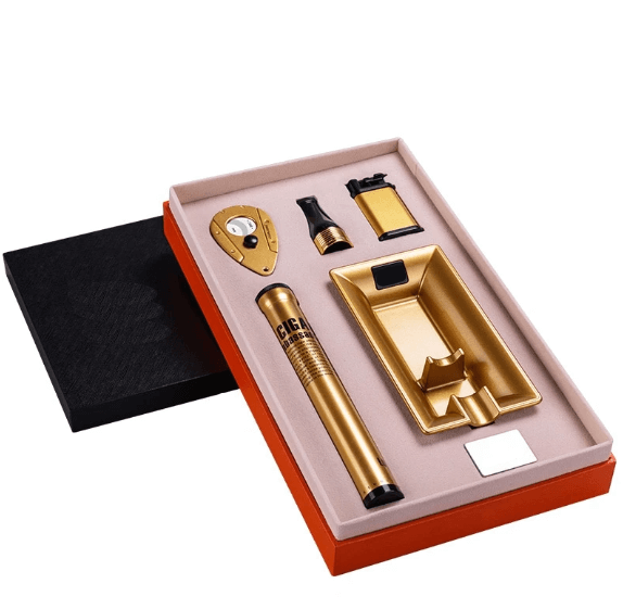 Coffret cadeau Cigare Luxe Or - Kit Complet