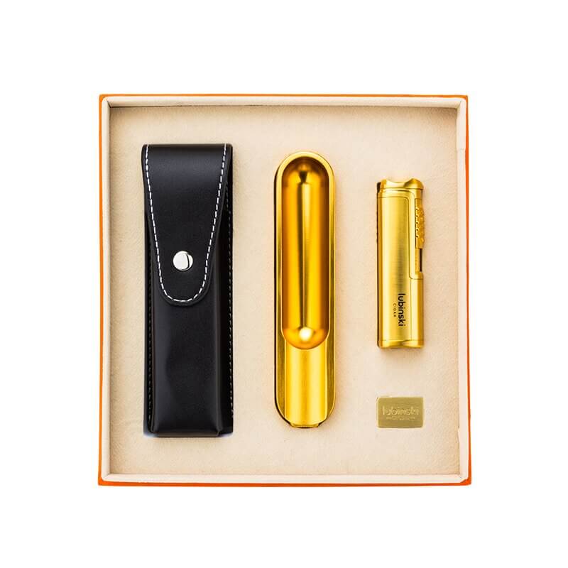 Coffret Lubinski Golden - Cave à Cigare de Luxe Portable