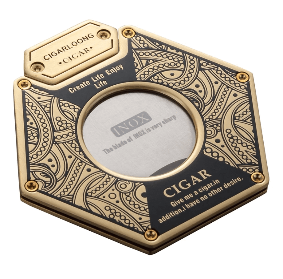 Coupe-Cigare Guillotine Hexagonal en Acier Inoxydable