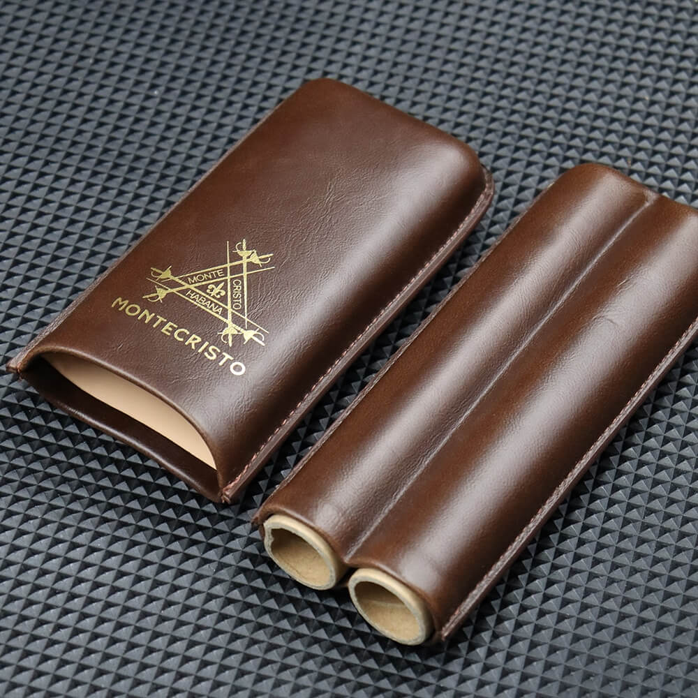 Étui à Cigares Montecristo en Cuir - Luxe et Élégance