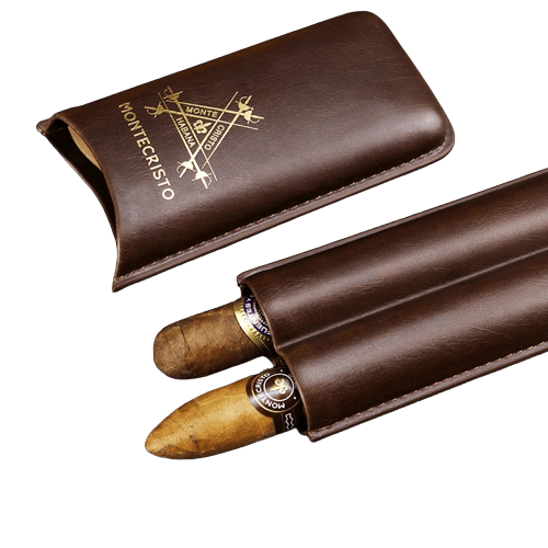 Étui à Cigares Montecristo en Cuir - Luxe et Élégance